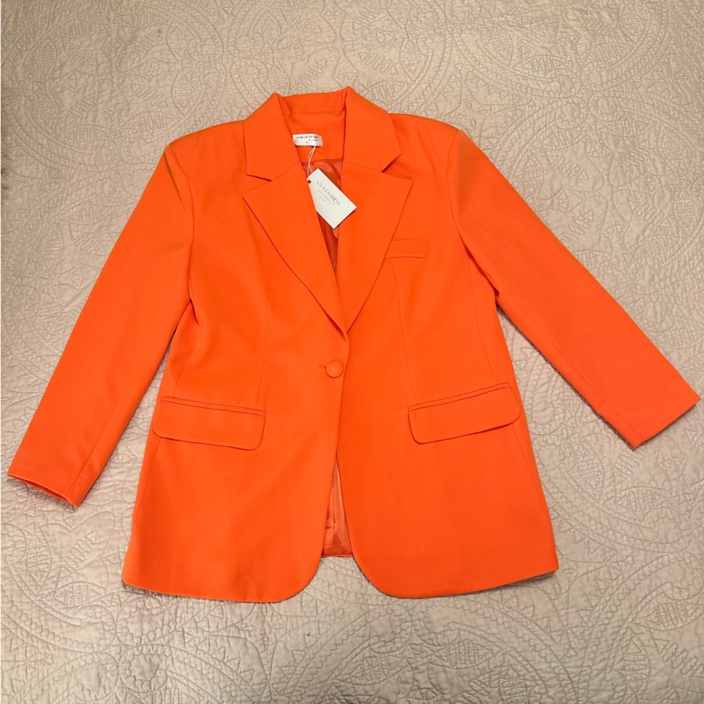 Bright Orange Blazer